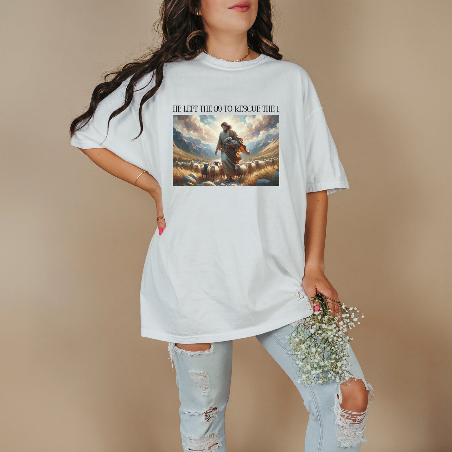 Unisex Jesus and Lost Sheep Shirt